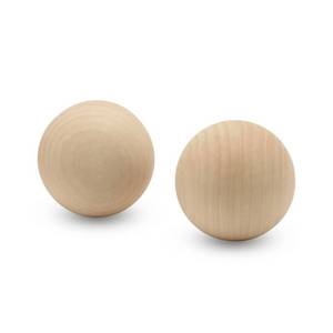 lot 2163 image: 2-34 inch Wooden Round Ball, Bag of 2 Unfinished Natural Round Hardwood Balls, Smooth Birch Balls, for Crafts and DIY Projects (2-34 inch Diameter) by Woodpeckers