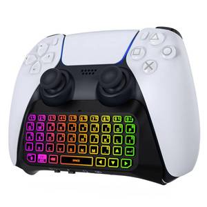 lot 2488 image: MoKo RGB Backlight Keyboard for PS5 Controller, Bluetooth Wireless Mini Gamepad Chatpad for PlayStation 5 with Upgraded Built-in Speaker & 3.5mm Audio Jack for PS5 Controller Accessories