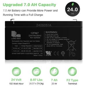 lot 5599 image: OTTARO 24V 7AH Battery for Ride on Car UTV