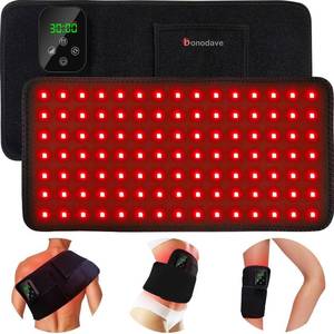 lot 5629 image: Red Light Therapy, Cordless Infrared Therapy Pad for Back Knee Leg Pain Relief, Portable 660nm 850nm Wireless Red Infrared Light Therapy Wrap Belt with Rechargeable Controller Gift for Women Men