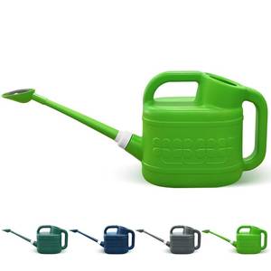 lot 5632 image: 2 Gallon Watering Can for Outdoor Plants, Modern Watering Cans for House Plant Garden Flower, Plastic Watering Cans with Removable Nozzle and Long Spout