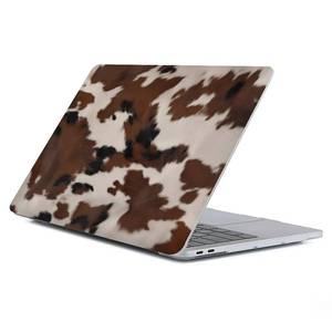 lot 6433 image: Case Compatible with MacBook Air 13 Inch 2018-2022 Release Model M1 M2 A2681,Funny Protector Cover for Air13 Retina Display with Touch ID-Brown Black White Cowhide Print,13.3Air(A1932)