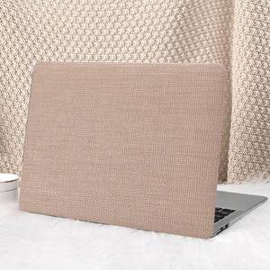 lot 6434 image: Seorsok Compatible with MacBook Air 13 Inch Case2022 2021 2020 2019 2018 Release A1932 A2179 M1 A2337 Touch ID,Elegant Leather Plastic Hard Shell Case with Keyboard Cover,Brown Woven No Logo Cutout
