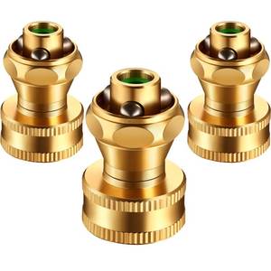 lot 6464 image: Hotop 3 Pack Big Shot Nozzle Power Brass Hose Nozzle Adjustable Twist Sprayer for Garden (34 Inch)