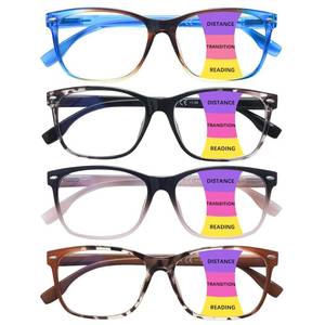 lot 6470 image: CLASAGA Progressive Multifocus Reading Glasses for Women, Pattern Print Blue Light Block Stylish Ladies Computer Readers (4 Mix Color, 1.75, x)