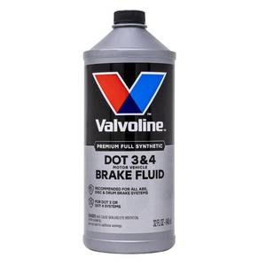 lot 7043 image: Valvoline DOT 3 & 4 Synthetic Brake Fluid with High Boiling Point, Corrosion Protection, Vapor Lock Resistance, Compatible with ABS, Disc and Drum Brake Systems, 32oz