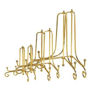 lot 7049 image: LIONWEI LIONWELI 6 Pack Iron Display Stand,Gold Iron Easel Plate Holder Stand for Displaying Pictures, Plates, Books and Arts (4, 6, 8 inch)