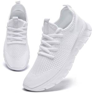 lot 7060 image: SDYJQS Womens Running Shoes All White Tennis Sneakers Non Slip Walking Workout Gym Athletic Shoes Lightweight Comfort All Day White Size 8.5