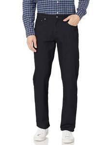lot 8382 image: Amazon Essentials Mens Standard Relaxed-Fit 5-Pocket Stretch Twill Pant, Black 48W x 30L