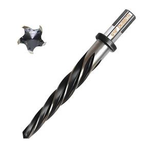 lot 8388 image: 916 Bridge Construction Reamer Drill Bit, M2 HSS Taper Chucking Reamer for Steel Alloy Metal Wood Plastic, 12 Non-Slip Shank, 5-Spiral Flutes Car Reamer, to Align or Enlarge Holes, 14mm
