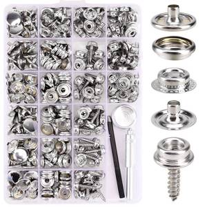 lot 8394 image: 323 Piece Canvas Snap Kit, Meifuly Marine Grade Stainless Steel (Caps, Sockets, Screws, Fabric Base Components) for DIY Cover, Canvas Snap Kit with Material Hole Punch and Setting Tools