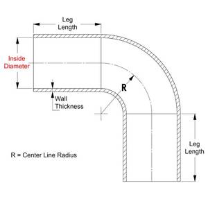 lot 8430 image: HPS 12 ID, Silicone 90 Degree Elbow Coupler Hose, High Temp 4-Ply Reinforced, Leg Length on Each Side 4-12, 100 Psi Max. Pressure, SEC-8748-BLK, Silicone, Black