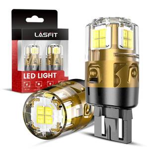 lot 8439 image: LASFIT 7443 7440 LED Bulbs Reverse Backup Light, 7444 7444na White T20 Daytime Running DRL Parking Lamp L-7440 W21W WY21W 6000K for Automotive Replacement, Plug and Play, Pack of 2