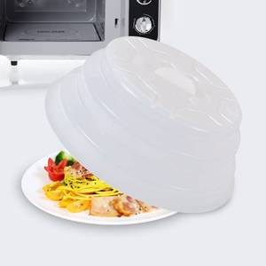 lot 10000 image: Kichwit Silicone Microwave Plate Cover Collapsible, Dishwasher Safe and BPA Free, 11, White