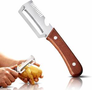 lot 10014 image: vegetable peeler��3 in 1ultra-sharp stainless steel blade, suitable for peeling fruits and vegetables, with bottle opener, (1PCS)