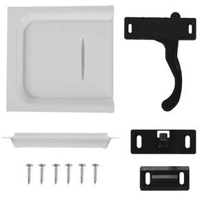 lot 10017 image: Aussio RV Screen Door Latch Handle Kit (Right Hand) and Door Slide 12 Panel for RV Trailer Camper Motor Home Entry Doors Hardware Screen Doors Slides with Slide Stop