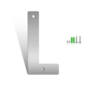 lot 10025 image: 5 Inch Stainless Steel Metal Floating Address Numbers, Silver Metal House Letters, 304 Stainless Steel House Address Letters and Numbers, Modern Door Number and Letter for Home Hotel Office (L)