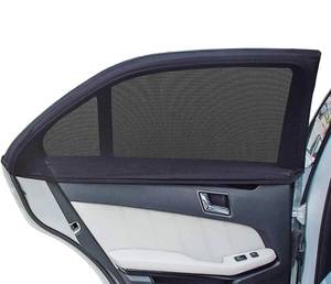lot 10055 image: Car Window Shades, 2 Pack Breathable Mesh Car Side Back Window Sun Shades, Stretchy Window Screen for Baby Family Pet UV Protection, Window Covers Fit for Most(95%) of Cars - (Medium 39x19)