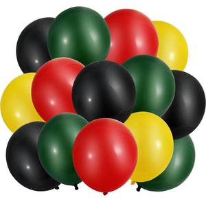 lot 10066 image: 40 Pcs Juneteenth Day Balloons Black History Month Latex Ballon 10 Inch Freedom Day Decor Black Patriotic Ballon African balloon