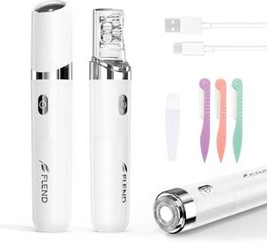 lot 10097 image: Facial Hair Remover for Women, 2-in-1 Smooth Glide Painless Electric Epilator with LED Light, USB Rechargeable Portable Lady Shaver for Face Lip Chin Leg Arms Bikini