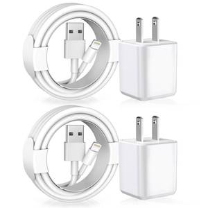 lot 10116 image: Apple MFi Certified iPhone Charger, 2Pack Lightning Cable Apple Charging Cords &Fast Quick USB Wall Charger Travel Block Plug Adapter for iPhone 14131211 Pro11XXS MAXXR876s6 PlusAirPods