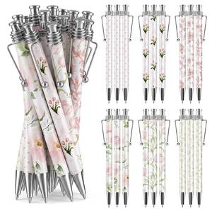 lot 10120 image: Tallew 30 Pcs Pink Floral Ballpoint Pens Bulk 0.5mm Fashionable Retractable Black Ink Pens Fancy Flower Pen for Women Office Supplies Summer Baby Bridal Shower Party Favors