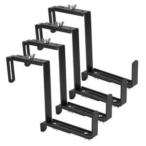 lot 11729 image: VIVIKEN Planter Box Brackets, Adjustable Flower Brackets for Deck Railing, No Drill Window Bracket for Outdoor Planters-4 Pack