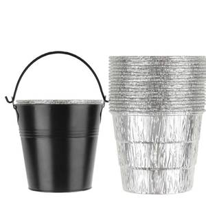 lot 11731 image: Findful 20-Pack Grease Liner and 1 Pack Black Bucket Compatible for Traeger Pro Series 575780, 2234 Series, Ironwood 650885 Grills, Grill Accessories Drip Tray Liner