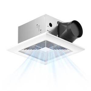 lot 11747 image: Amico Bathroom Exhaust Fan, 80 CFM, 0.8 Sones, Easy & Quiet Bathroom Fan, No Attic Access Needed, Ceiling Retrofit Ventilation Fans, ETL & FCC Certified, White