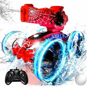 lot 11761 image: Spider Amphibious Remote Control Car for Boys Kids - 4WD Waterproof 2.4 GHz 360°Rotation RC Stunt Car - Water and Land Pool Toys Cars for 4 5 6 7 8 9 10 Year Old Boys Christmas Birthday Gifts