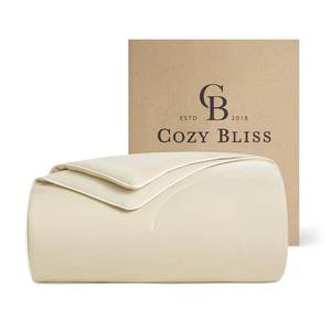 lot 11794 image: Cozy Bliss Cooling Comforter King Size, Reversible Lightweight Cooling Blankets for Hot Sleepers and Night Sweats, Q-Max0.45 Soft Breathable Silky Smooth Summer Comforter, Khaki, 106x90