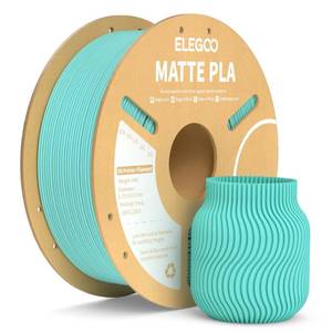 lot 11819 image: ELEGOO Matte PLA Filament Teal Green 1KG, 1.75mm 3D Printer Filament Dimensional Accuracy - 0.02mm, 1kg Carboard Spool (2.2lbs) Fits for Most FDM 3D Printers (Not Green Gray)