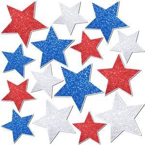 lot 12206 image: JULMELON 22pcs 4th of July Patriotic Decorations Red White and Blue Star Magnets Car Magnetic Stickers for Independence Day Party Cruise Garage Door Refrigerator Mailbox Decorations Accessories