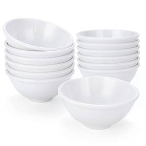 lot 12220 image: CookTaitai Mini Dipping Bowls Set, Soy Sauce Dishes 4.5 Oz 3.5 Inch Mini Bowls Set,Unbreakable Melamine Plastic Bowls for BBQ Sauce, Seasoning Condiments Appetizer, White,12 Pack