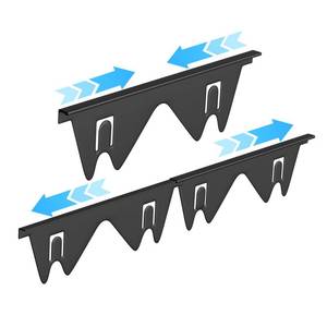 lot 12232 image: Stove Gap Covers Stainless Steel Black, Stove Gap Filler Extendable Length 13.8 to 27.5