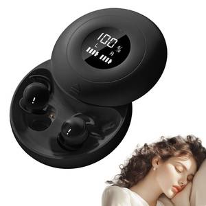 lot 12239 image: sunvito Sleep Earbuds Bluetooth 6.0, Mini Invisible Silicone Sleep Earbuds for Side Sleepers, Noise Blocking Sleeping Headphones, Hidden Earbuds with LED Display for Small Ears, Sleep & Relax��Black��