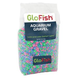 lot 12261 image: GloFish Aquarium Gravel, PinkGreenBlue Mix, Complements GloFish Tanks, 5 Pounds