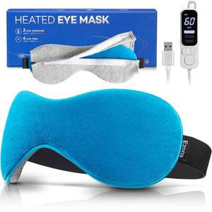 lot 12277 image: Ezona Heated Eye Mask, Warm Eye Compress Mask for Dry Eyes, USB Electric Eye Heating Pad with Temperature & Timer Control, Dry Eyes, Blepharitis, Sinus Migraine (Blue) (Used)