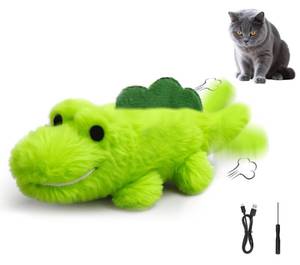 lot 12289 image: ZeLing HTL Interactive Cat Toys for Indoor Cats �� Auto Moving Alligator with 360° Random Movement & Tail Wagging, Rechargeable Cat Exercise Toy with Catnip, Self-Play Fun for Bored Adult Cats-Plush