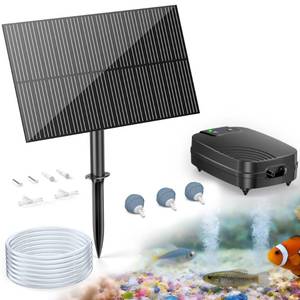 lot 12296 image: POPOSOAP 2W Solar Pond Aerator, Solar Air Pump for Pond with 1500 mAh Battery Backup, 3 Modes & Separated Solar Panel for Small Outdoor Pond Fish Tank Hydroponics P9215