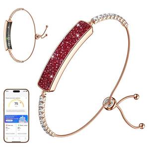 lot 12299 image: Smart Bracelet for Women, Activity FitnessTrackers Bracelet,Sleep Tracker Smart Band,Red Jewelry Health Bracelets with 247Heart Rate Monitor,HRV,Blood Oxygen,Stress,Womens Health Tracking,Free APP