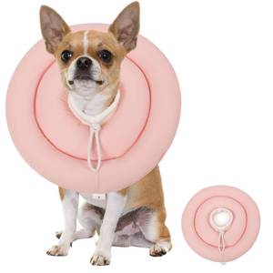 lot 12310 image: BARDIMIES Soft Dog Cones, Adjustable Recovery Dog Donut Collar- Comfy Water Proof Pup Cone Alternative After Surgery-Anti-Bite Lick Wound Healing Pet E-Collar for Small Large Medium Dogs, S