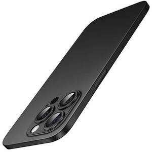 lot 12318 image: JETech Ultra Slim Case for iPhone 15 Pro Max 6.7-Inch, Camera Lens Cover, Lightweight Matte Finish PP Hard Minimalist Case, Support Wireless Charging (Black Titanium)