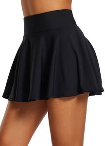 lot 12322 image: baleaf Womens Tennis Skirts High Waisted Tummy Control Pleated Athletic Golf Skorts Skirts for Running Workout Pickleball with 2 Pockets Black XL
