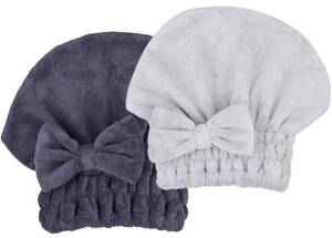 lot 12328 image: MAYOUTH Microfiber Hair Drying Towels Head wrap with Bow-Knot Shower Cap Hair Turban hairWrap Bath Cap for Curly Long & Wet Hair Gift for Women