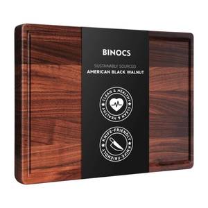 lot 13719 image: Walnut Wooden Cutting Boards for Kitchen, Solid Wood Cutting Board Set - Charcuterie & Chopping Butcher Block for Meat - Kitchen Gadgets Gift (Walnut 17in12in)