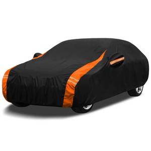 lot 13727 image: YoYolaur 10-Layer Car Cover Waterproof All Weather for Automobiles, Soft Cotton Lining Outdoor Full Covers with Door Zipper, Universal Fit for Sedan 196-208 L, Size A6 (See Size Chart)
