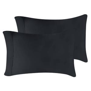 lot 14062 image: Superior MO300SDPC SLBK, Cotton 300 Thread count Envelope closure pillowcases, Standard, Black, 2 Piece