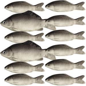 lot 14065 image: Liliful 12 Pcs Fake Fish Artificial Realistic Toys Stuffed Foam Faux Sea Fish Including Big and Small for Halloween Prank Prop Home Decoration Aquarium Display Ornaments Stage Drama Photography Prop