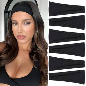 lot 14076 image: RuiYok Black Headbands for Women 6PCS,Non Slip Head Bands Hair Accessories for Securing Hair,Elastic Hairbands for Yoga Workout Every Day